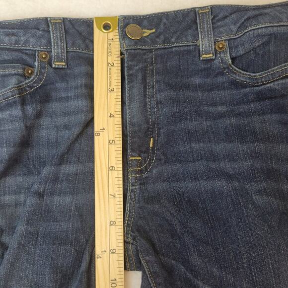 Michael Kors Womens Cropped Izzy‎ Skinny Denim Jeans Sz 8 Blue Dark Wash Stretch - Picture 6 of 12